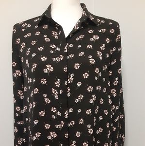 Loft Long Sleeve Top Black Petite Small